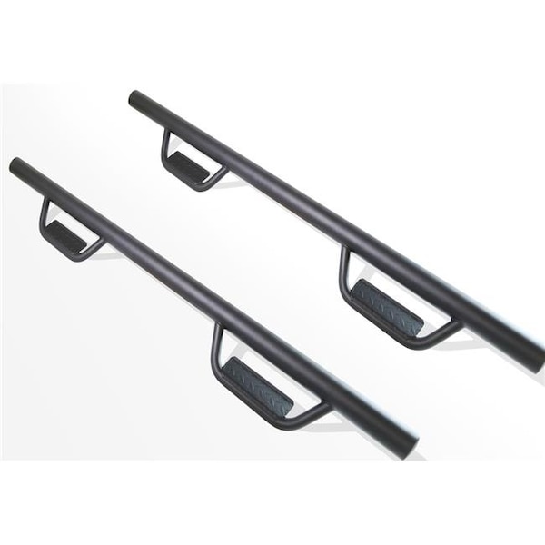 Conext Conext 289-TX-33 Hoop Running Boards 4 Full Size Door Side Steps for 2007-2018 Chevy Silverado & GMC Sierra Crew Cab; Texture 289-TX-33 - main